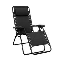 Amazon Basics Zero Gravity Folding 66cm x x Black Camping/Outdoor Chair, (W) 90-165cm (D) 75-110cm (H), juoda
