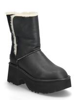 UGG - W New Heights Cuff Lthr - Aulinukai - Juoda