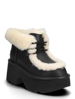 UGG - W New Heights Lace Up Lthr - Suvarstomi batai - Juoda