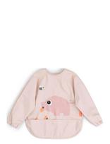 Done By Deer - Sleeved Pocket Bib Tiny Farm Powder - Kombinezonas ilgomis rankovėmis - Rožinė