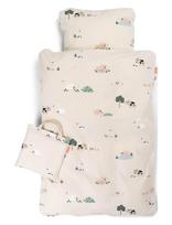 Done By Deer - Bedlinen Baby Int/Dk Tiny Farm Sand - Kūdikių pagalvės ir antklodės - Smėlio