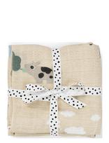 Done By Deer - Burp Cloth 2-Pack Tiny Farm Sand - Kūdikių antklodė - Smėlio