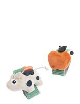 Done By Deer - Wrist Rattle Set 2-Pack Dotti Green - Barškutis - Žalia