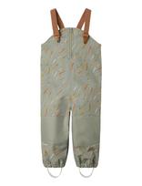 Name It - Nmmalfa08 Softshell Bib Pant Aop Fo - Minkštos kelnės - Žalia