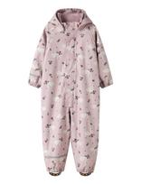 Name It - Nmfdry10 Rain Suit Fleece Aop Fo - Apsauginis kombinezonas nuo lietaus - Violetinė