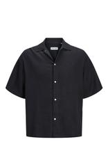 Jack & Jones - Jjwayne Solid Resort Shirt Ss - Marškiniai trumpomis rankovėmis - Juoda