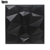 1 vnt./4 vnt. PVC 3D sienų panelės Dekoratyvinės sienų ir lubų plytelės Apdaila Vandeniui atsparios Matinės juodos Namų dekoravimo lipdukai black