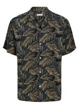 Jack & Jones - Jjejeff Tropical Aop Resort Shirt Ss Sn - Marškiniai trumpomis rankovėmis - Juoda