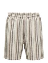 ONLY & SONS - Onstrev Life Reg Struc Stripe Shorts - Šortai - Smėlio