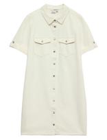 Vero Moda - Vmjennie Ss Short Denim Dress Ga Noos - Iki kelių ir midi suknelės - Balta