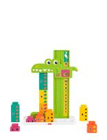 Fisher-Price - Adding Alligator Educational Toy With 10 Stacking Blocks For Preschool Kids - Edukaciniai žaidimai - Marga / raštuota