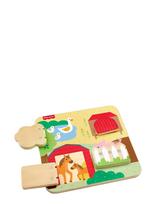 Fisher-Price - Wooden Farm Animal Board Busy Activity Toy For Baby & Toddler, 1 Wood Piece - Plakatas - Marga / raštuota