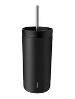 Stelton - To Go Sip Termokop Med Sugerør 0.4 L. Soft Black - Termosinis puodelis - Juoda