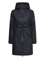 Rains - Lohja Long Insulated Curve Jacket W3T2 - Lietpaltis - Juoda