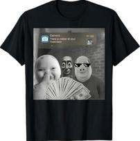 Tung Tung Tung Sahur, John Pork, AI Baby Funny Meme Brainrot T-Shirt S įvairiaspalvis