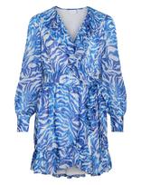 Vila - Vilyngba L/S Wrap Short Dress/Dc/Ka - Trumpa suknelė - Mėlyna