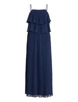 Vila - Vichiffan Singlet Pleat Dress - Noos/Dc - Ilga suknelė - Tamsiai mėlyna