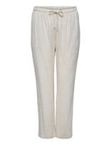 ONLY Carmakoma - Carsiesta Hw Pull-Up Linen Bl Pnt - Lininės kelnės - Kreminė spalva