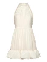 Malina - Fern Halterneck Ruffled Mini Dress - Trumpa suknelė - Balta