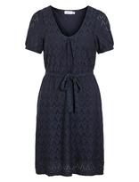 Vila - Viamalina V-Neck S/S Dress/Pb - Trumpa suknelė - Tamsiai mėlyna