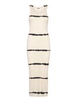 Weekday - Close Fitted Rib Dress Tie Dye - Iki kelių ir midi suknelės - Balta