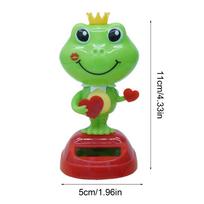 Bobble Head Animal  Ornament Solar Powered Dancing Toy Shaking Head Dashboard Doll Solar Swing Doll for Car Interior Decoration