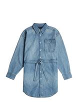 G-Star - Belted Shirt Dress L\S Wmn - Marškininė suknelė - Mėlyna