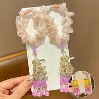 Crown Lantern Luminous Hair Rope Chinese Ancient Style Children Hair Ring Exquisite   Gift Purple Rabbit