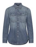 G-Star - Slim Western Shirt L\S Wmn - Džinsiniai marškiniai - Mėlyna