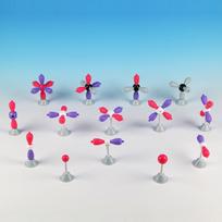 14-Piece Atomic Orbital Kit: Electron Cloud & Hybridization Models (S, P, SP, SP2, SP3) Atomic Sphere Diameter 17-23mm