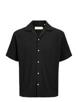 Jack & Jones - Jjecoba Stripe Resort Shirt Ss Sn - Marškiniai trumpomis rankovėmis - Juoda
