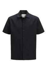 Jack & Jones - Jprcceaston Seersucker S/S Shirt Ln - Lininiai marškiniai - Juoda