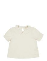 Copenhagen Colors - Solid Blouse W. Collar Ss - Palaidinės ir tunikos - Kreminė spalva