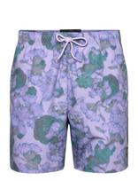 Lyle & Scott - Digital Floral Print Swim Short - Šortai - Violetinė
