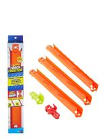 Hot Wheels - Track Builder Track Creator Straight Track Pack, 3 Feet Of Speed Snap Track & 2 Adapters - Lenktynių trasos - Marga / raštuota