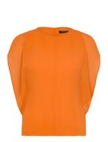 French Connection - Eden Georgette Flutter Slv Top - Marškinėliai be rankovių - Oranžinė