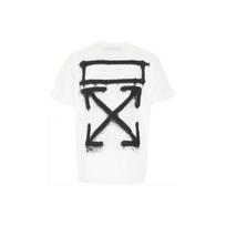 Off-White Spray Paint Arrows Print Crew Neck T-Shirt Men Tops White OMAA038R201850150110 XS gray