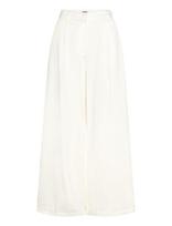 Monki - Pleated High Waist Wide Leg Suiting Trousers - Plačios kelnės - Balta