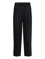 Weekday - Loose Fit Straight Leg Linen Trousers - Laisvalaiko marškiniai - Juoda