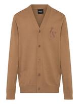 Lyle & Scott - L&S Monogram Button Through Cardigan - Megztinis - Ruda
