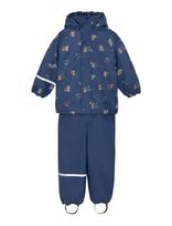CeLaVi - Rainwear Set - Aop, W. Fleece - Lietaus drabužių komplektas - Mėlyna