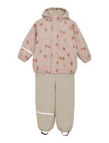 CeLaVi - Rainwear Set - Aop, W. Fleece - Lietaus drabužių komplektas - Smėlio