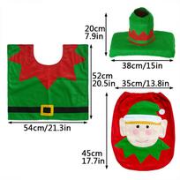 Mieli kalėdiniai tualeto sėdynių užvalkalai Kūrybiški Kalėdų Senelio vonios kilimėliai Kalėdų reikmenys namams Naujųjų metų „Navidad“ dovanų dekoravimas 1