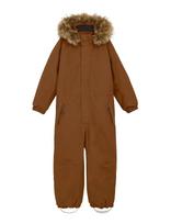 Color Kids - Coverall W. Fake Fur - Slidinėjimo kombinezonai ir komplektai - Ruda