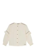 Daily 7 - Shirt Longsleeve Ruffle - Palaidinės ir tunikos - Kreminė spalva