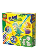 SES Creative - Blow Pens - Airbrush Dinosaurs - Piešimo priemonės - Marga / raštuota
