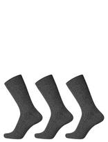 Egtved - Egtved Broad Rib Wool 3-Pack - Įprastos kojinės - Pilka
