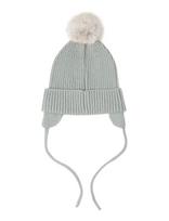 Lindex - Cap Knitted W Pom Pom - Kepurė - Žalia