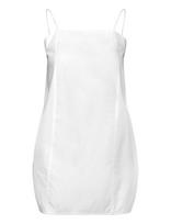 Monki - Tie-Back Twill Mini Dress - Trumpa suknelė - Balta