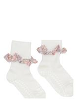GoBabyGo - Non-Slip Socks - Bamboo / Liberty - Neslystančios kojinės - Balta